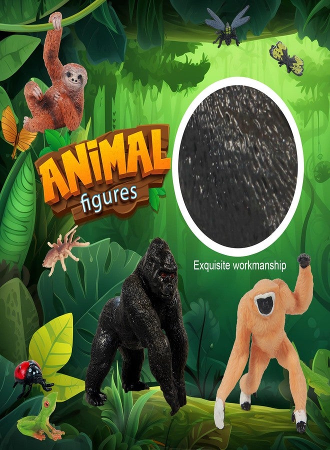 snaxuda 35 Pack Rainforest Animals Figures Set Animal Cake Decor Assorted Creatures Diorama Animals Model Trees for Birthday Party Favors, Piñata Fillers - Image 5